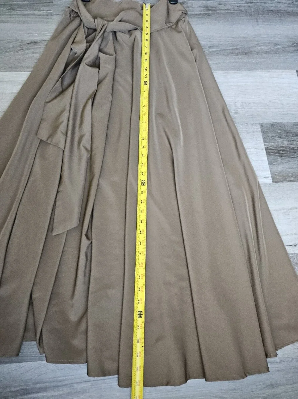 SHEIN Chic Coffee/Brown Maxi Skirt with Waist Tie - Size XL